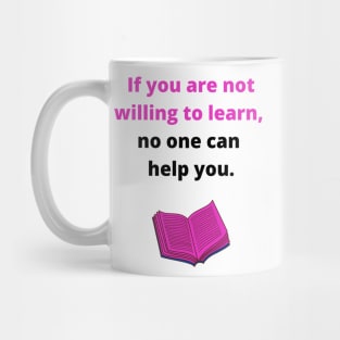 Learning Inspirational Quote Mug